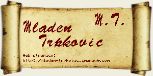 Mladen Trpković vizit kartica